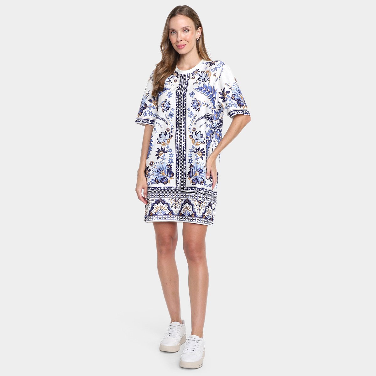 Vestido Farm Tshirt Basico Encanto Tropical Feminino - Tam: M - 3