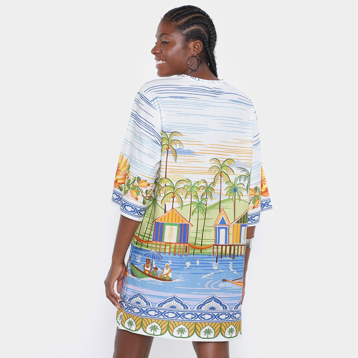 Vestido Tshirt Farm Big Amazônia Ribeirinha - Tam: M - 1