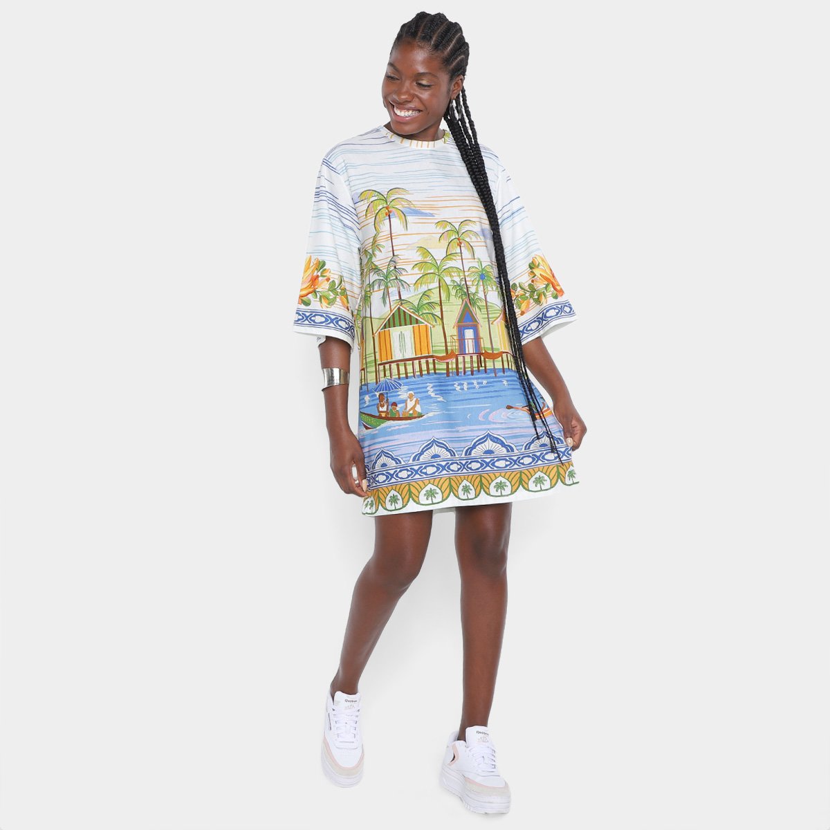 Vestido Tshirt Farm Big Amazônia Ribeirinha - Tam: M - 3
