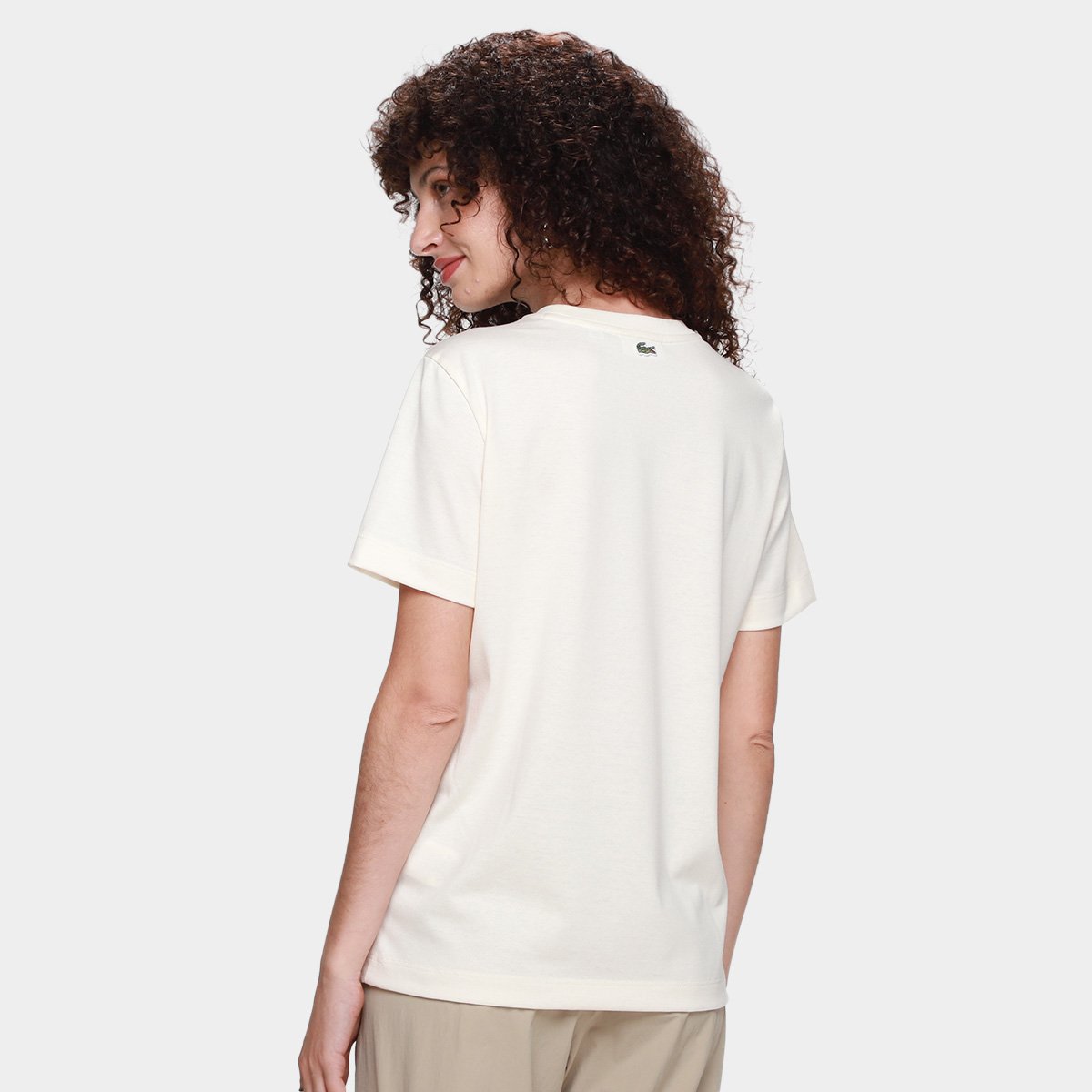 Camiseta Lacoste Casual Feminina - Tam: P - 1
