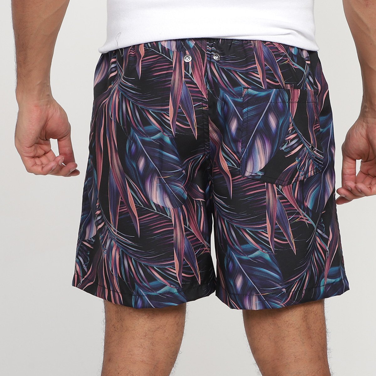 Short Praia Curto Mash Dark Sheets Masculino - Tam: P - 2