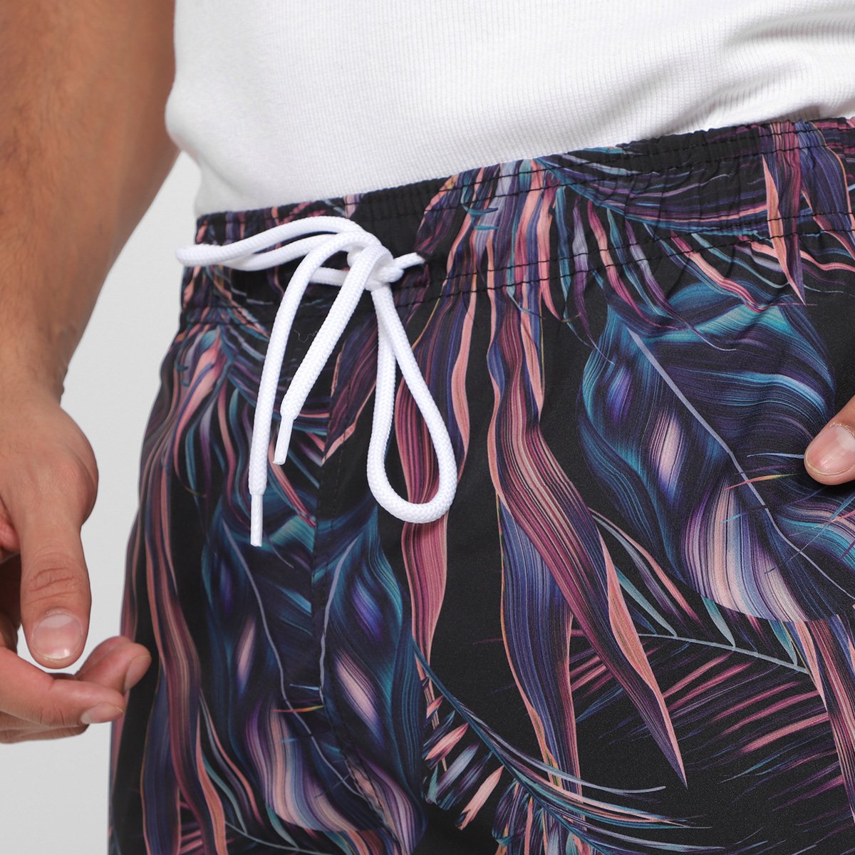 Short Praia Curto Mash Dark Sheets Masculino - Tam: P - 3