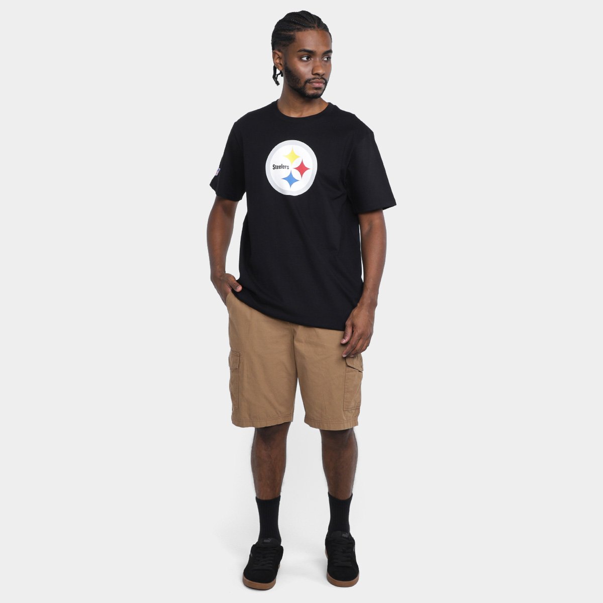 Camiseta NFL Pittsburgh Steelers Logo Masculina - Tam: P - 3