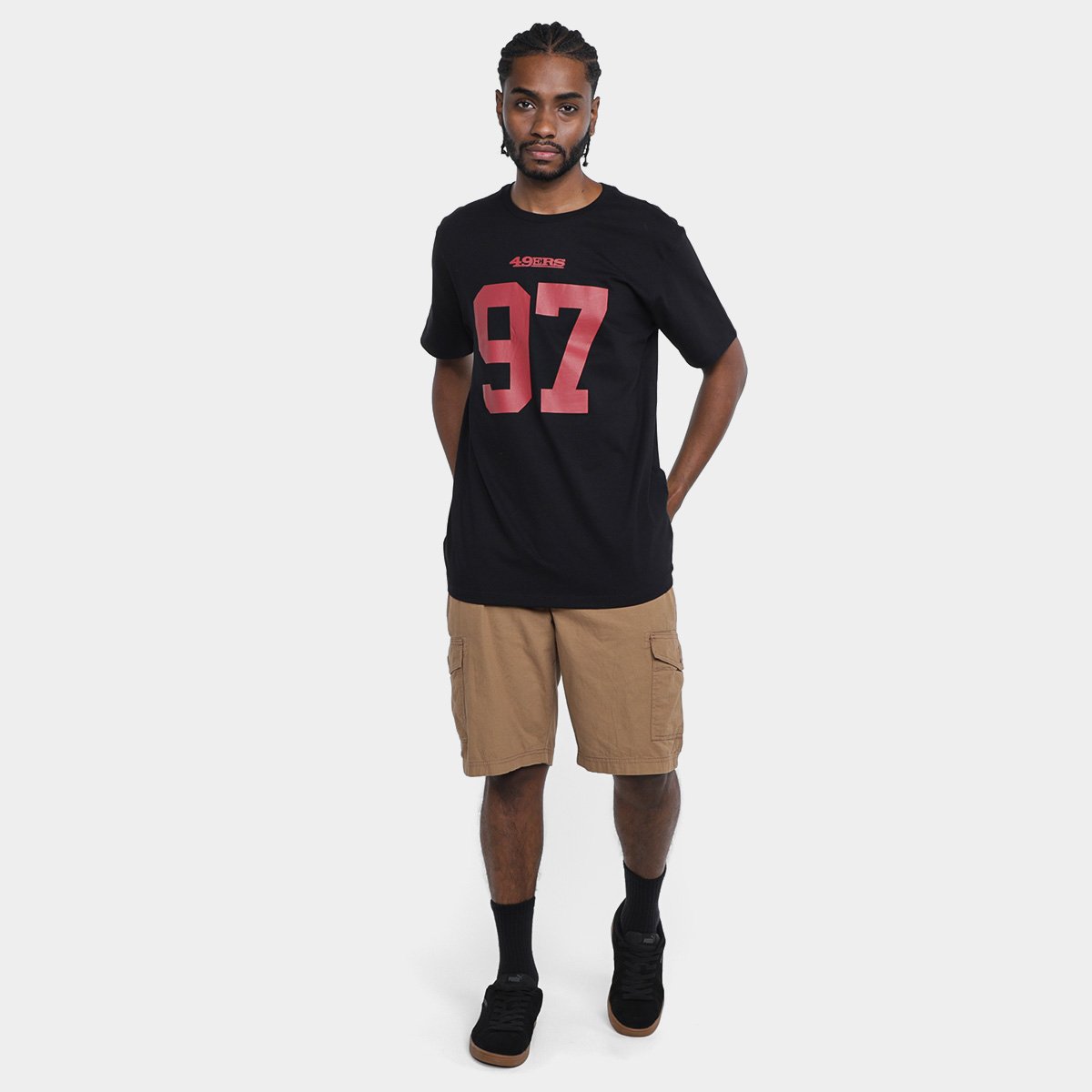 Camiseta NFL San Francisco 49ERS Bosa 97 Masculina - Tam: P - 3