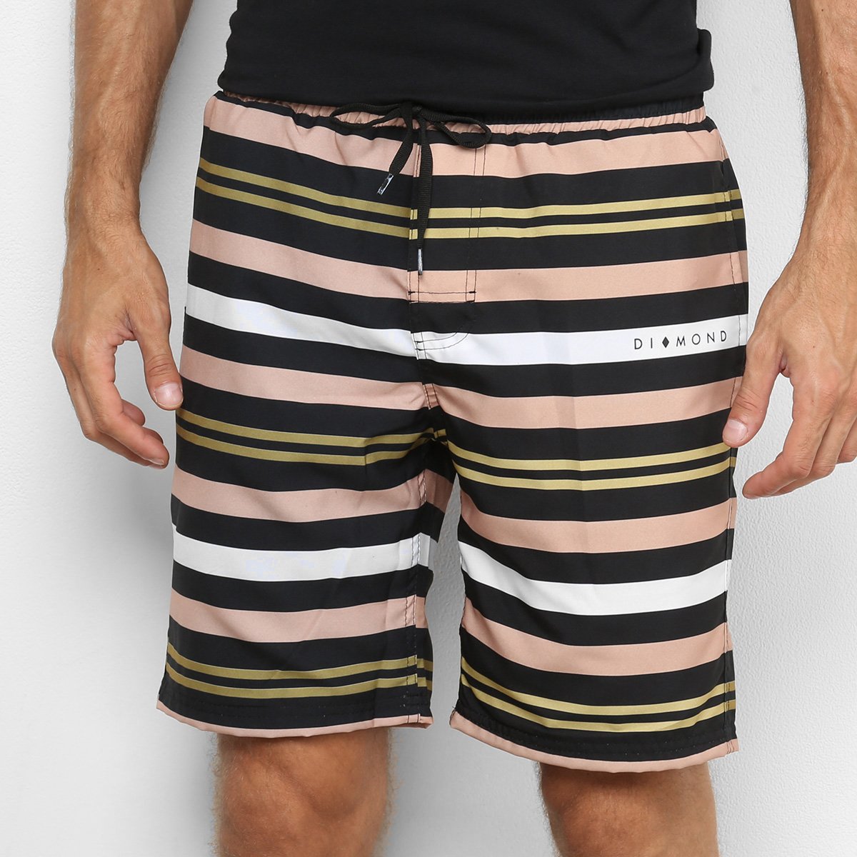 Bermuda Diamond Marquise Striped Masculina