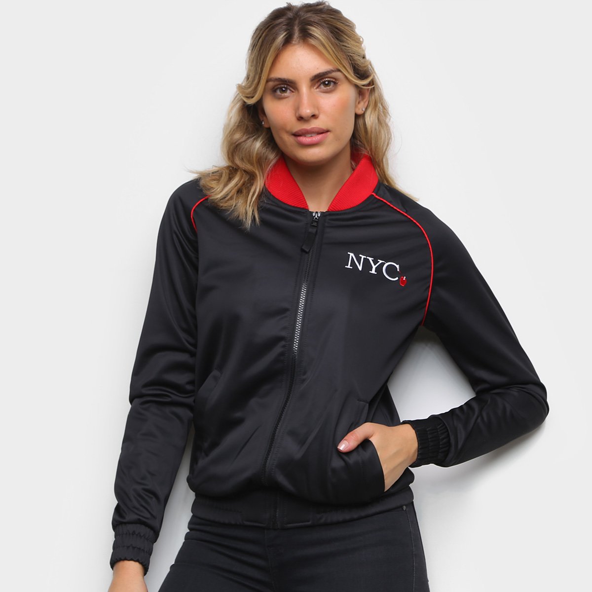 Jaqueta New Era Track NYC Apple Feminina
