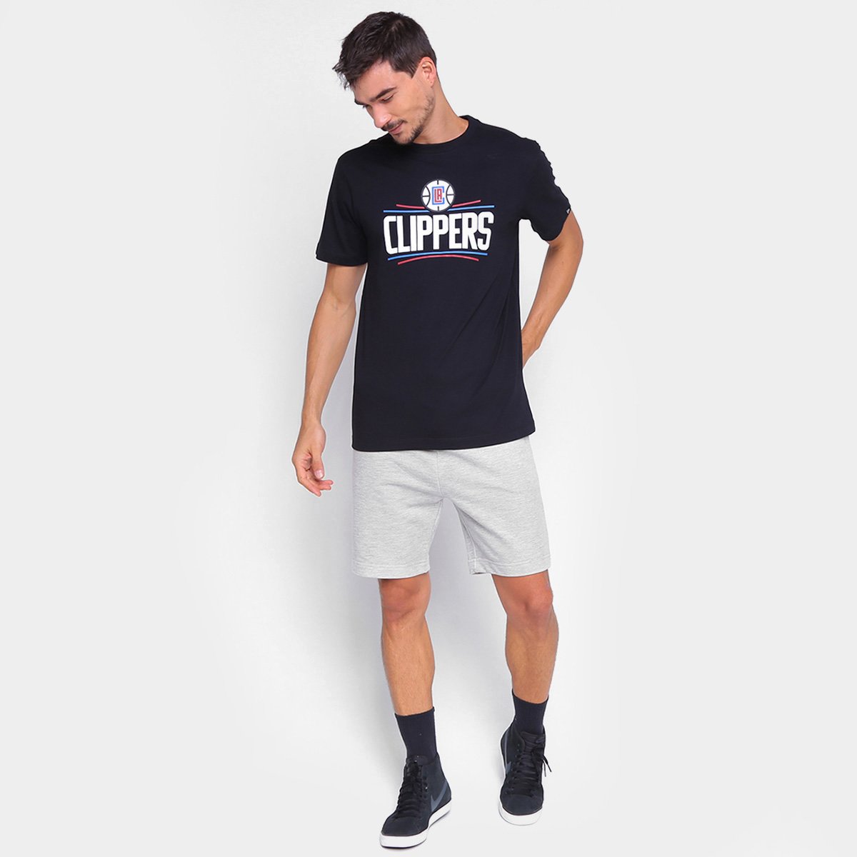 Camiseta New Era NBA Los Angeles Clippers Logo Masculina - Tam: G - 3