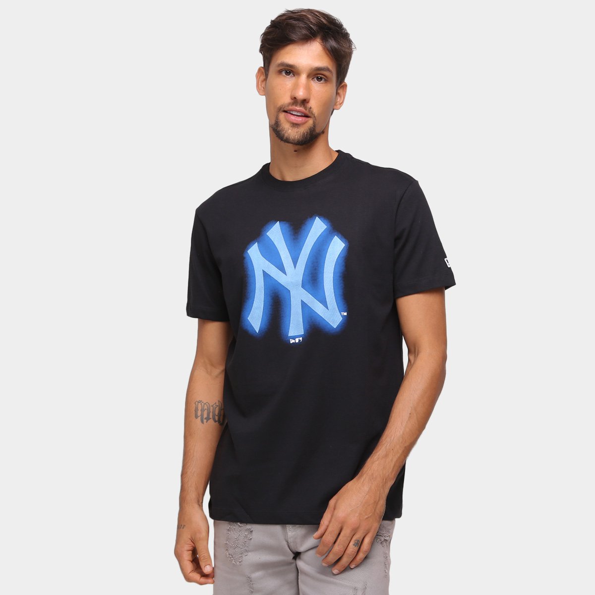 Camiseta MLB New York Yankees New Era Rave Space Glow Masculina