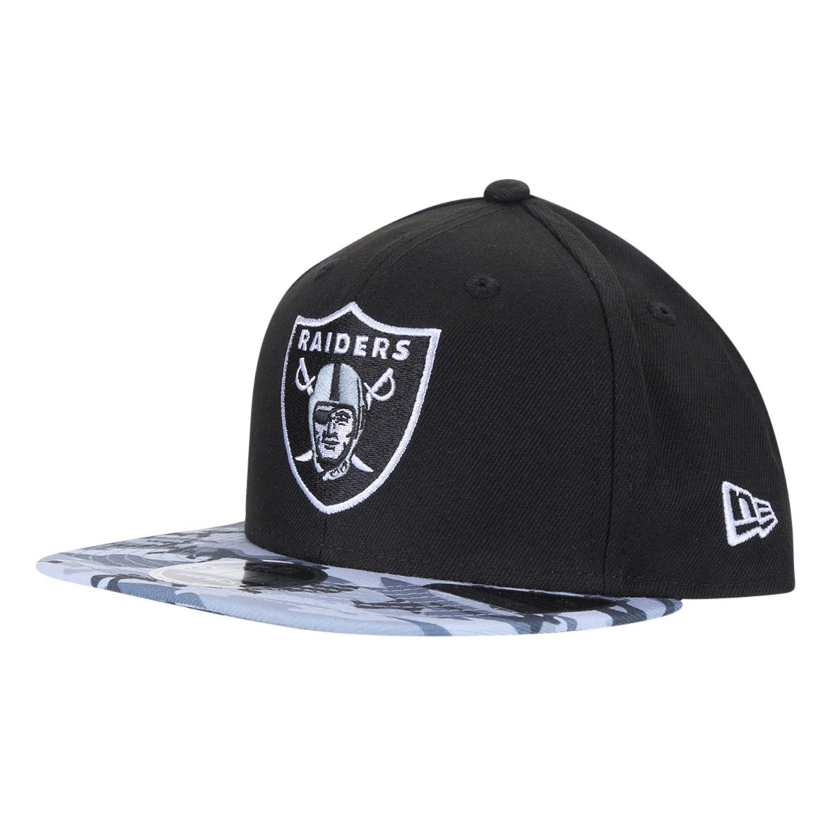 Boné New Era NFL Las Vegas Raiders Aba Reta Strapback Military Visor 9Fifty