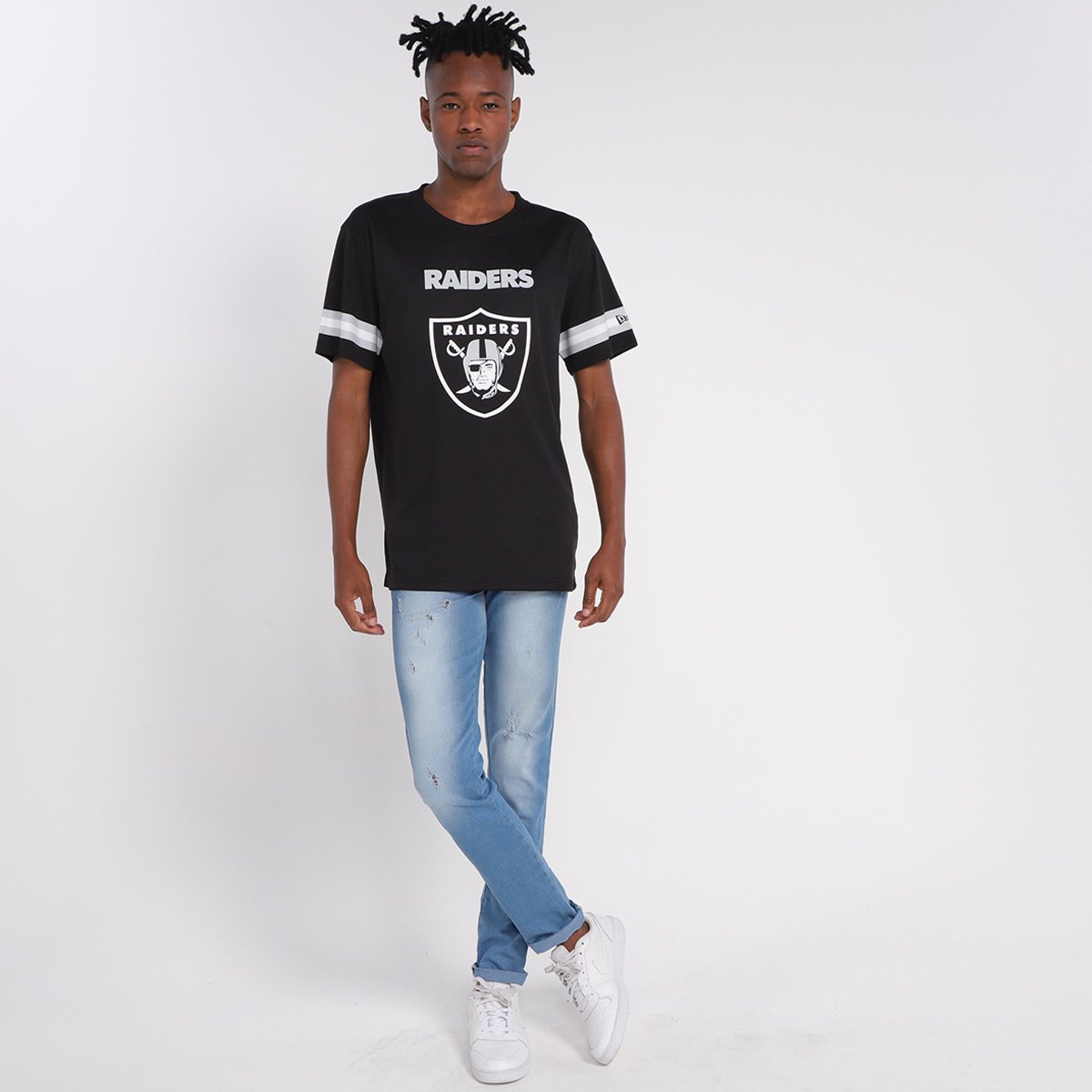 Camiseta Las Vegas Raiders New Era Jersey Urban Tech Logo Masculina - Tam: M - 3