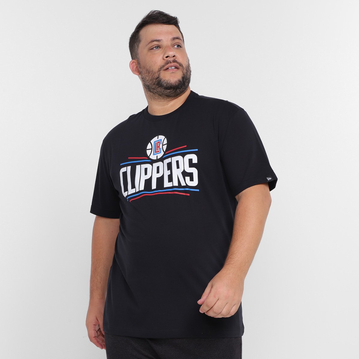 Camiseta NBA Los Angeles Clippers New Era Basic Logo Plus Size Masculina