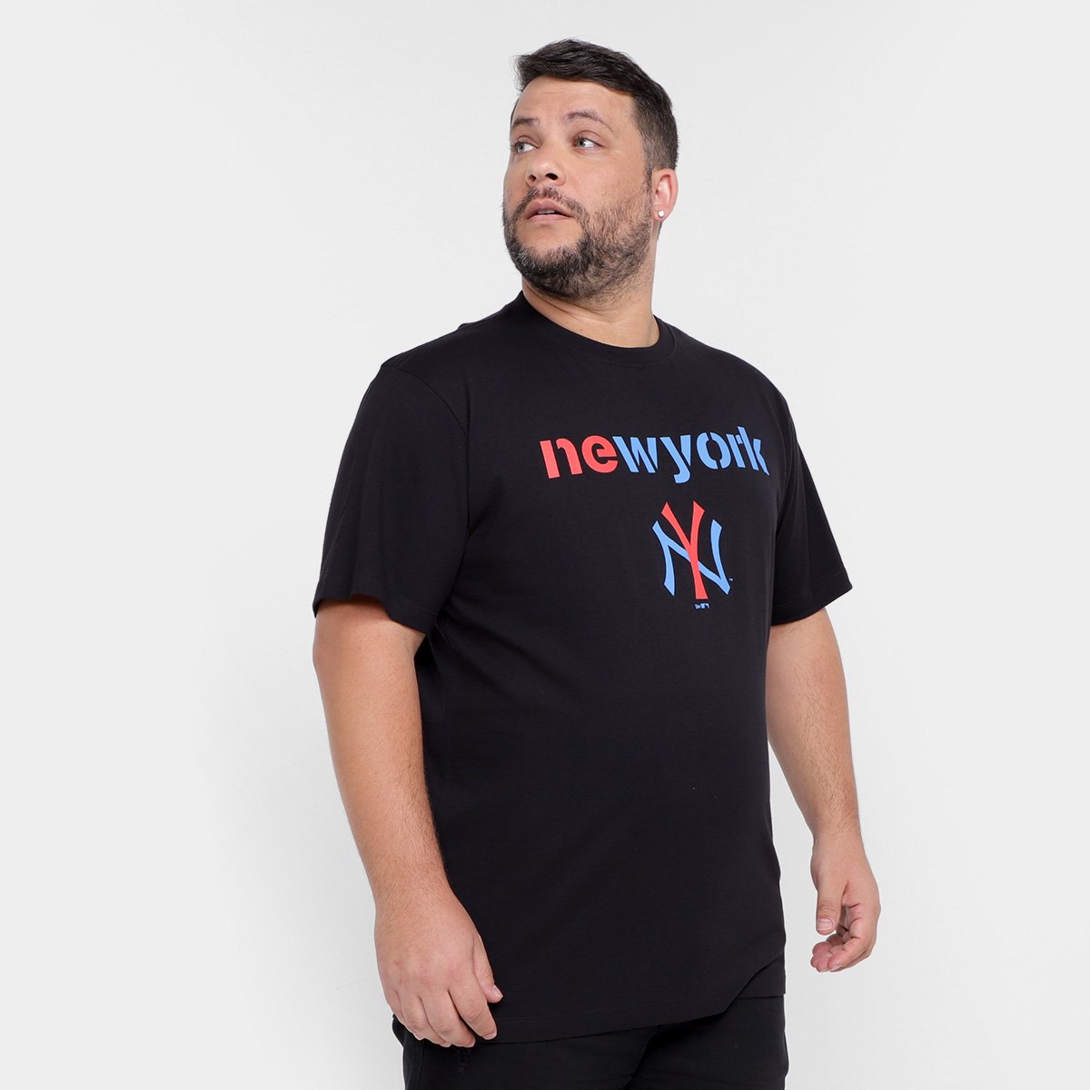 Camiseta MLB New York Yankees Have Fun Plus Size Masculina
