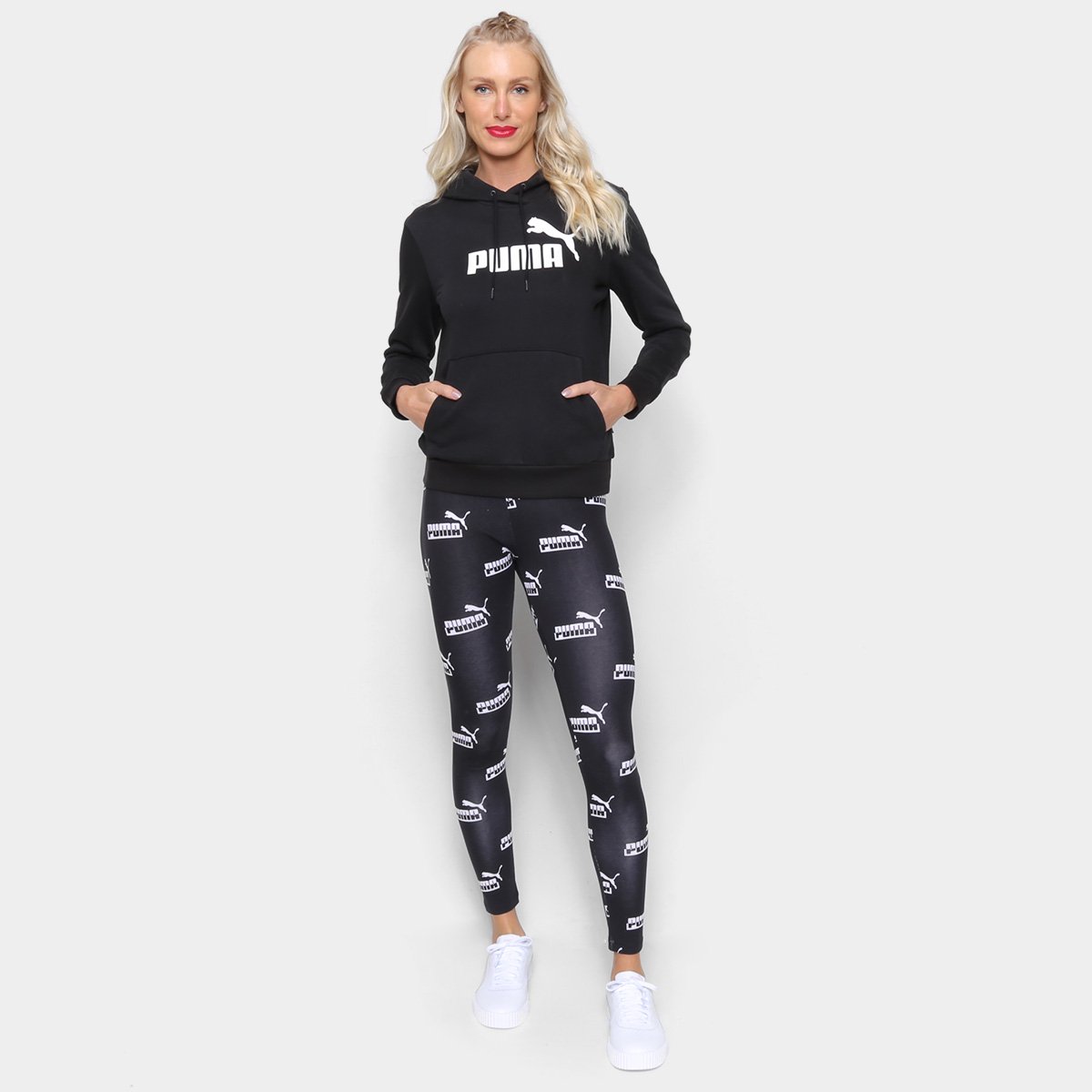 Moletom Puma Logo C/ Capuz Feminino - Tam: P - 3