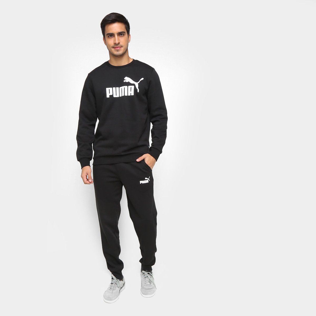 Moletom Puma Ess Big Logo Crew Fl Masculino - Tam: GG - 3