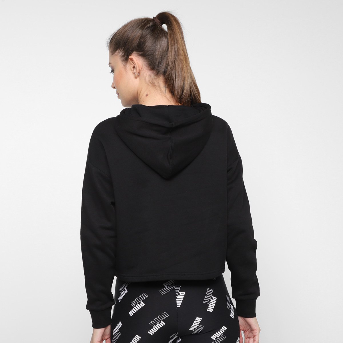 Moletom Puma Cropped Capuz Feminino - Tam: GG - 1