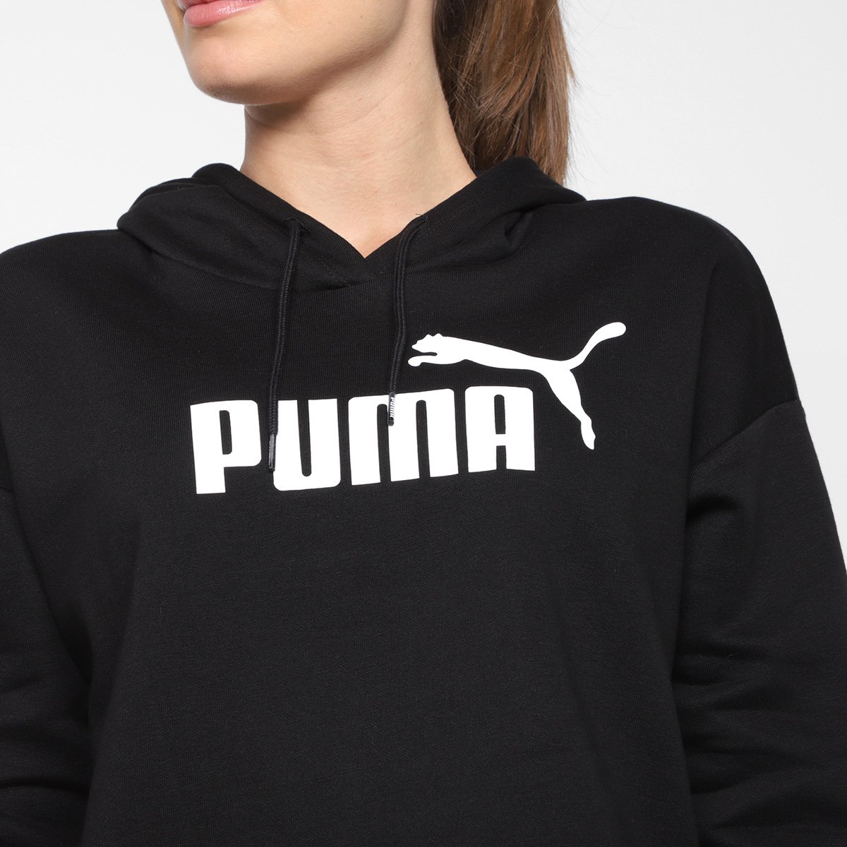 Moletom Puma Cropped Capuz Feminino - Tam: GG - 2