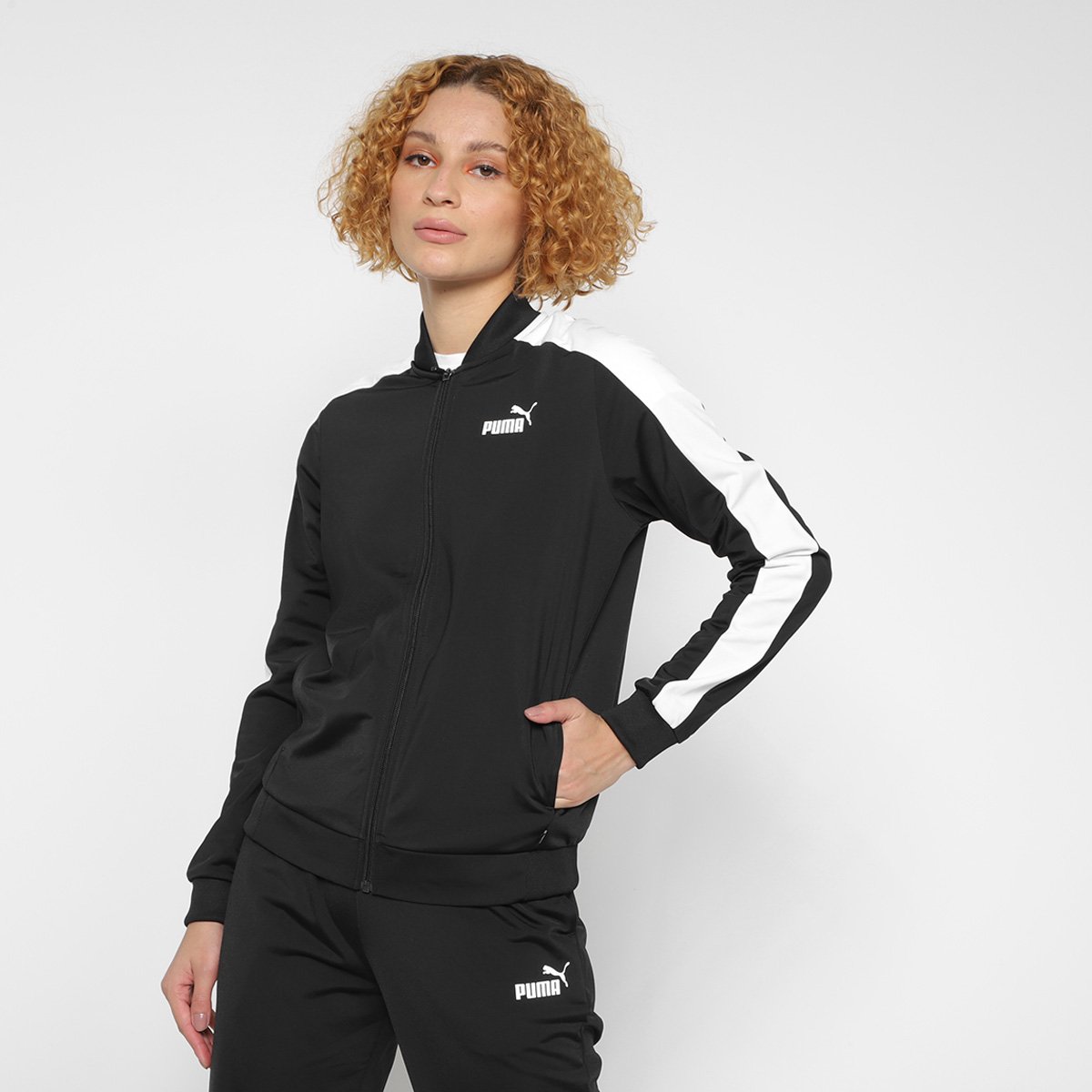 Conjunto Puma Baseball Tricot Suit Jaqueta + Calça Feminino - Tam: GG - 2