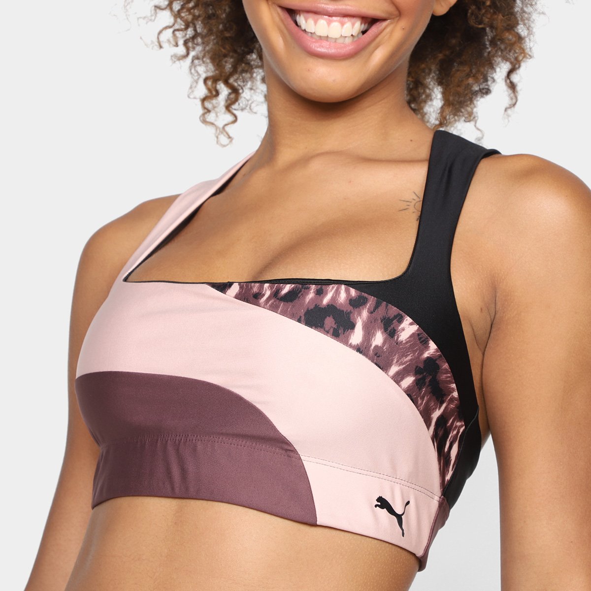 Top Puma Mid Impact Safari Glam Bra Feminino - Tam: P - 2