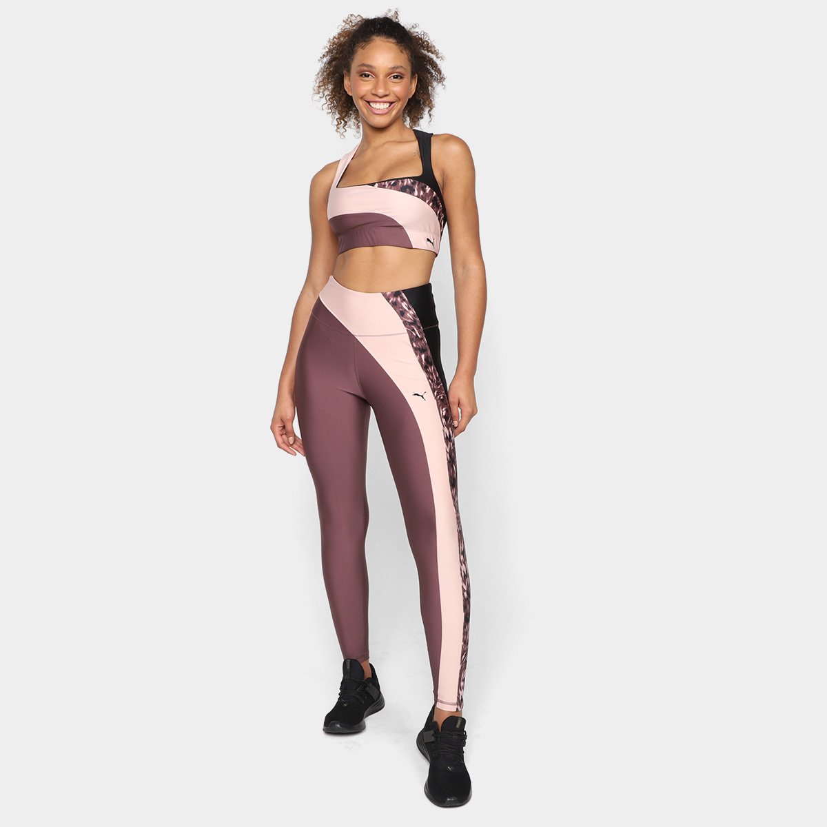 Top Puma Mid Impact Safari Glam Bra Feminino - Tam: P - 3