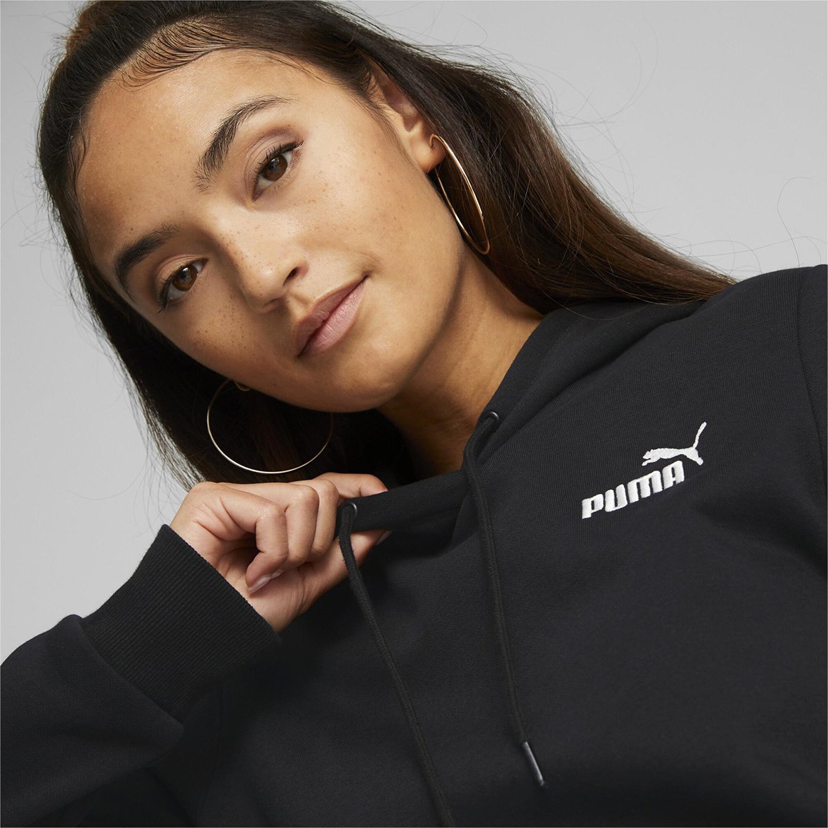 Blusa Moletom Puma Essentials Embroidery Com Capuz Feminina - Tam: G - 1