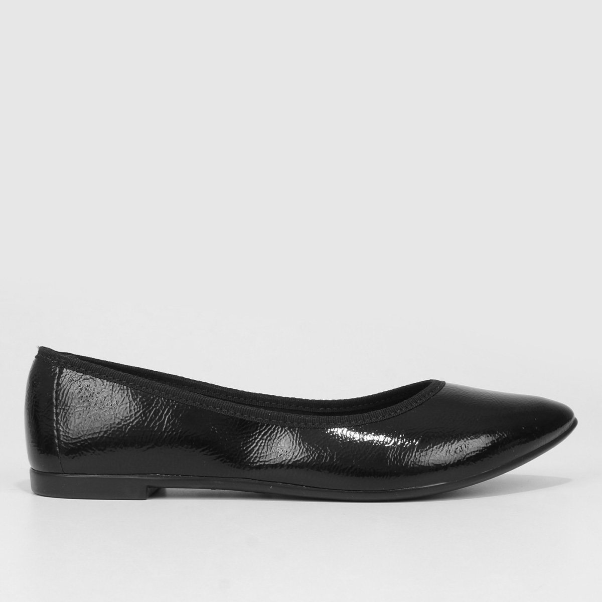 Sapatilha Moleca Bico Fino Alto Brilho Feminina