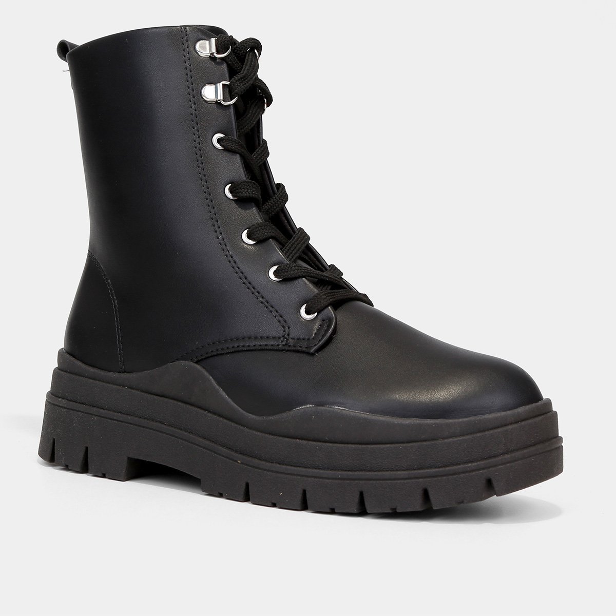 Bota Coturno Moleca Recorte Tratorada Feminina - Tam: 37 - 2