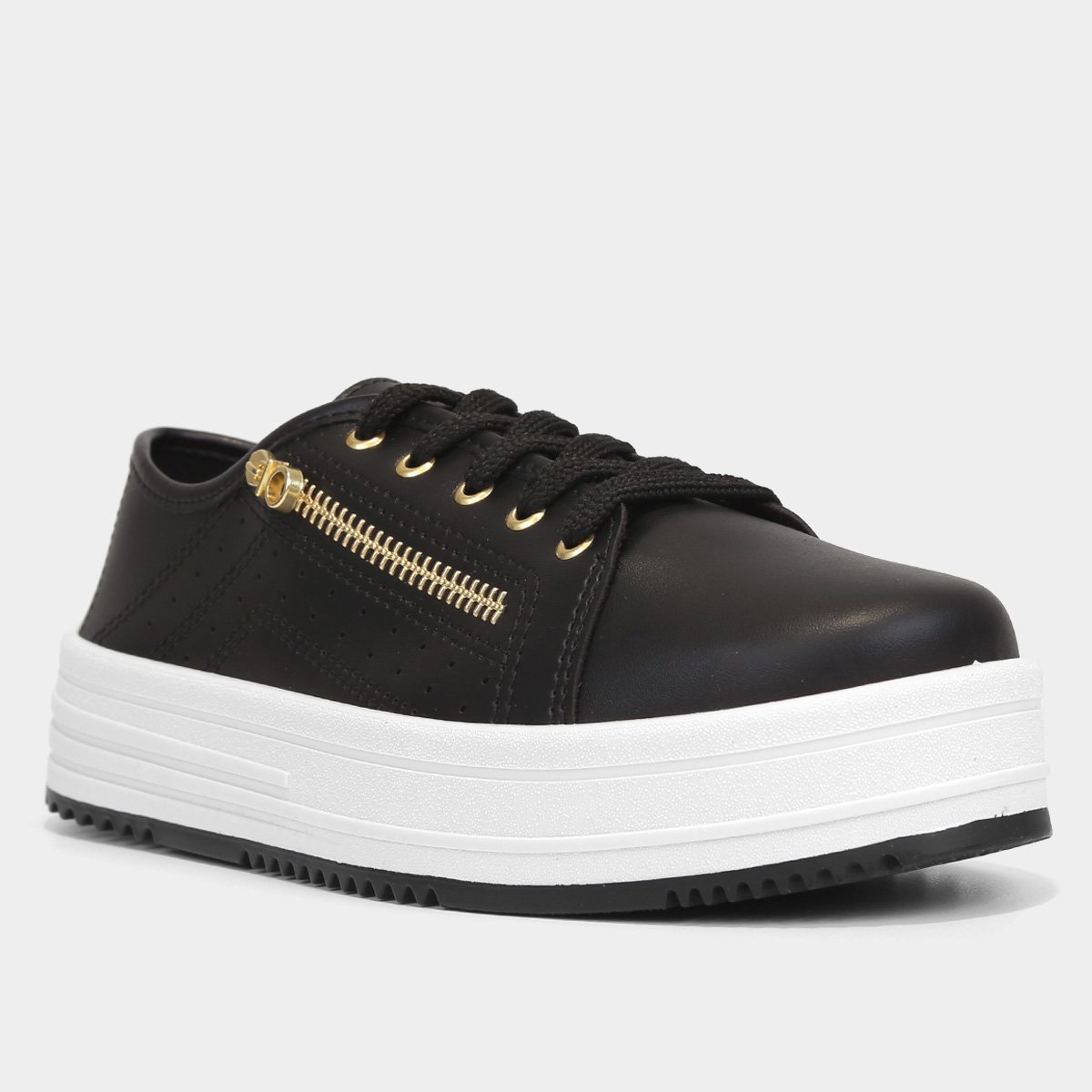 Tênis Moleca Flatform Zíper Feminino - Tam: 37 - 2