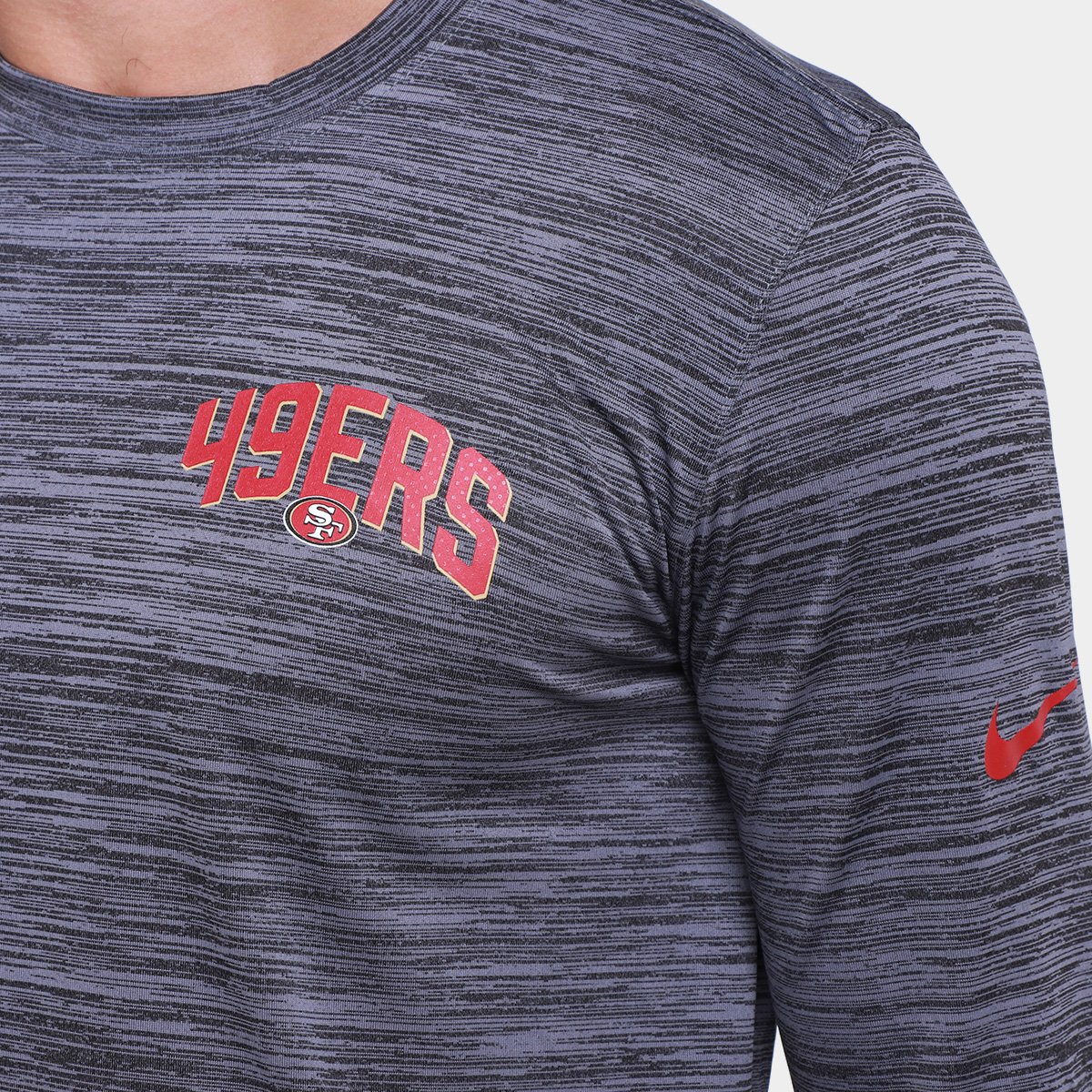 Camiseta NFL San Francisco 49ers Nike Drop 2 Dri-fit Team Velocity Manga Longa Masculina - Tam: P - 2