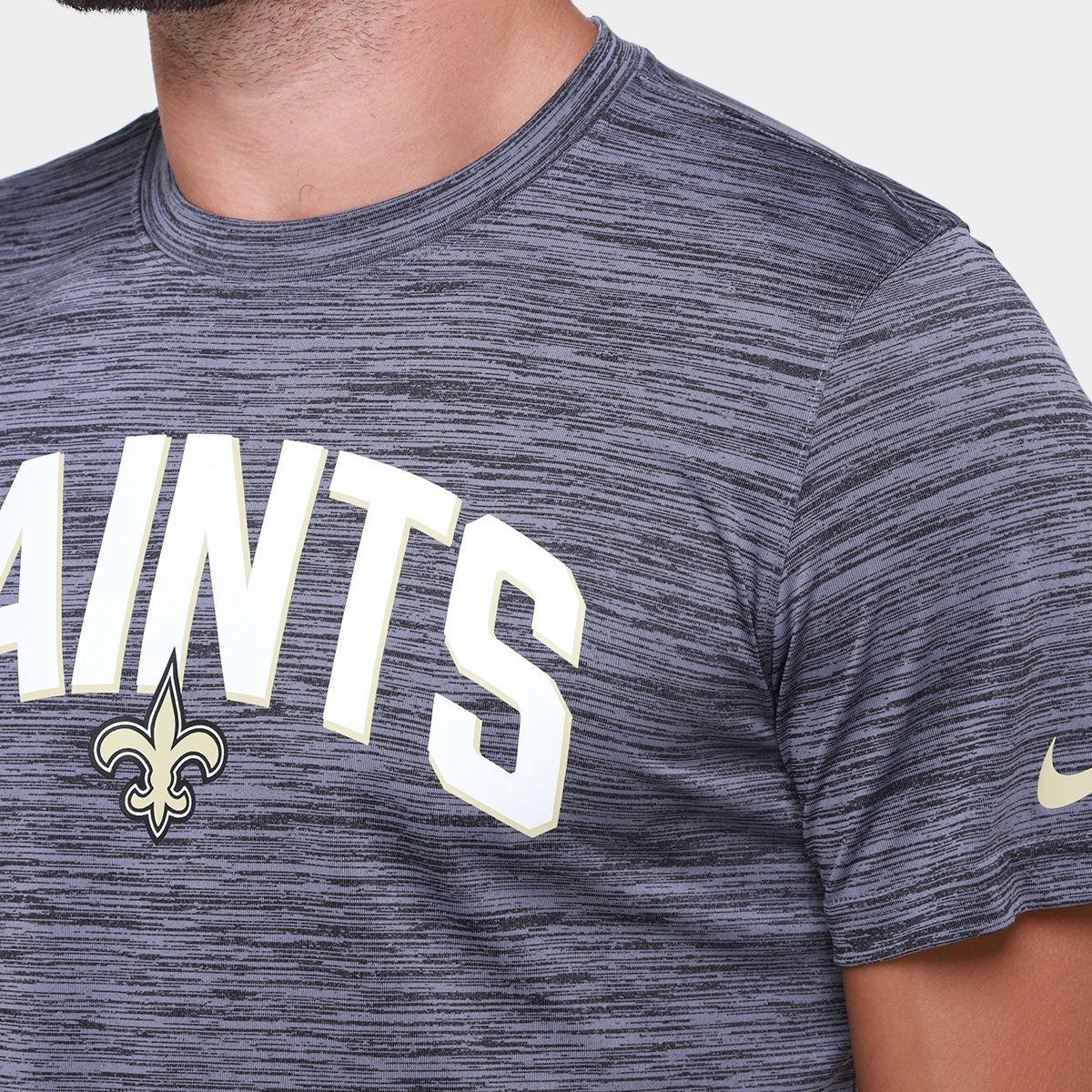 Camiseta NFL New Orleans Saints Nike Drop 2 Dri-fit Team Velocity Masculina - Tam: P - 2