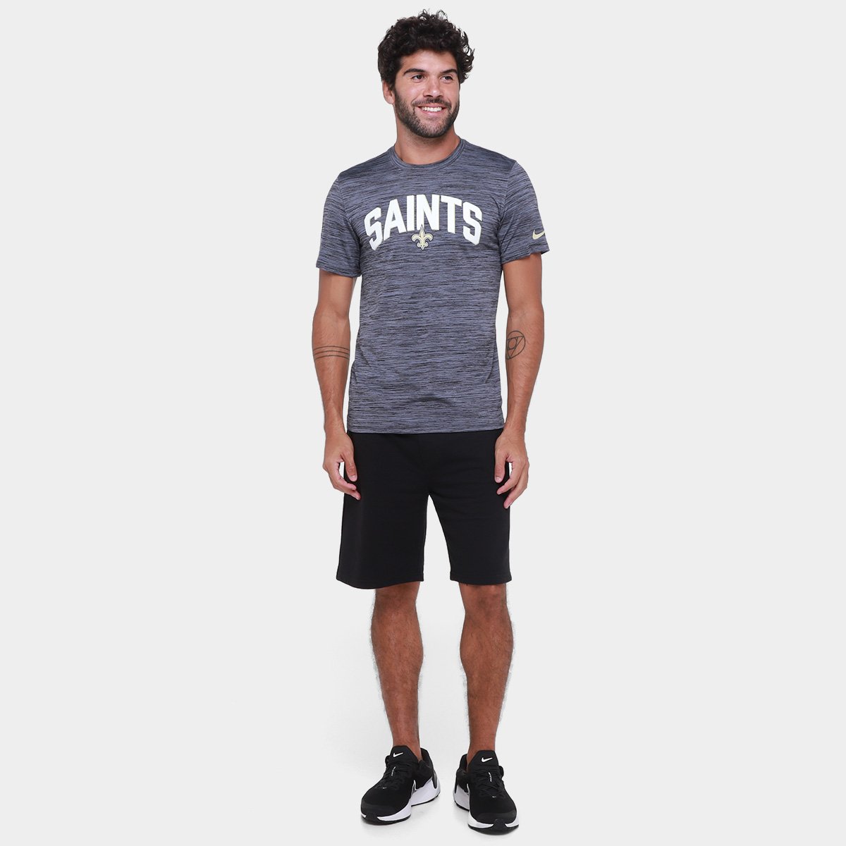 Camiseta NFL New Orleans Saints Nike Drop 2 Dri-fit Team Velocity Masculina - Tam: P - 3