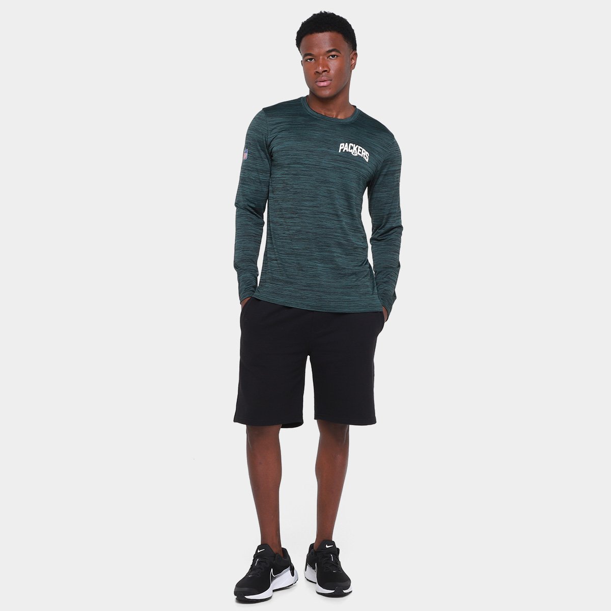 Camiseta NFL Green Bay Packers Nike Drop 2 Dri-Fit Team Velocity Manga LongaMasculina - Tam: GG - 3