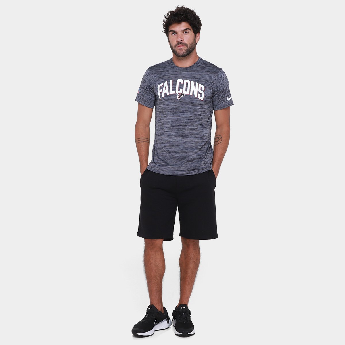 Camiseta NFL Atlanta Falcons Nike Drop 2 Dri-Fit Team Velocity Masculina - Tam: P - 3
