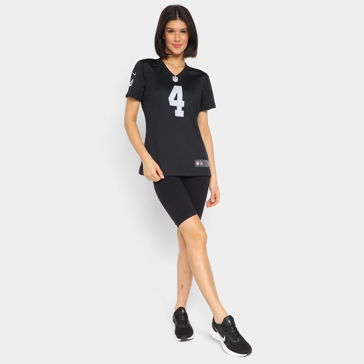 Camisa Nike Las Vegas Raiders Carr n° 4 Game Team Colour Jersey Player Feminina - Tam: P - 3