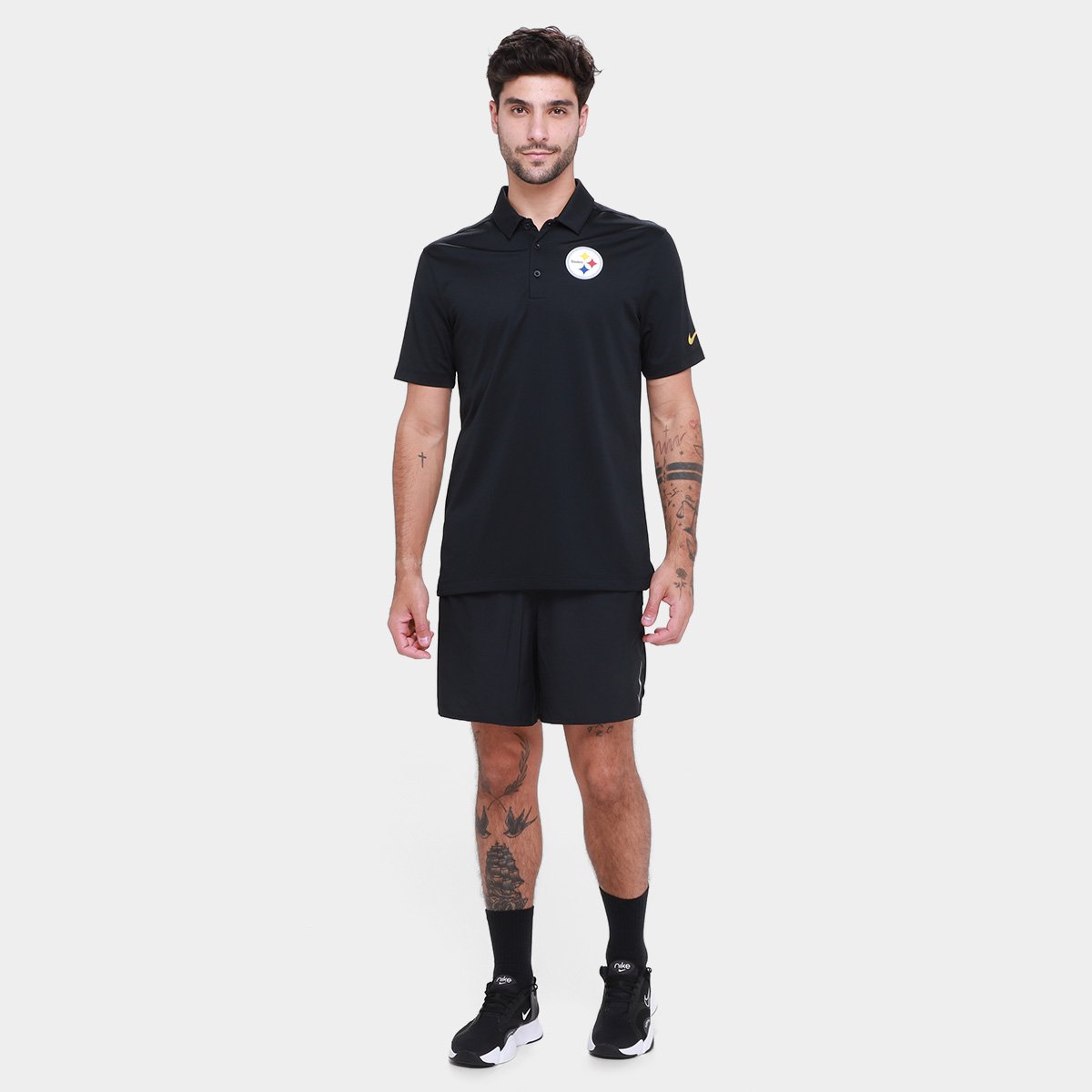 Camisa Polo Nike Pittsburgh Steelers Drop 2 Team Logo Franchise Masculina - Tam: GG - 3