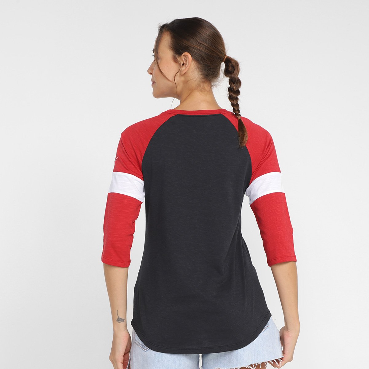 Camiseta Nike NFL San Francisco 49ers Slub 3Q Raglan Feminina - Tam: EP - 1