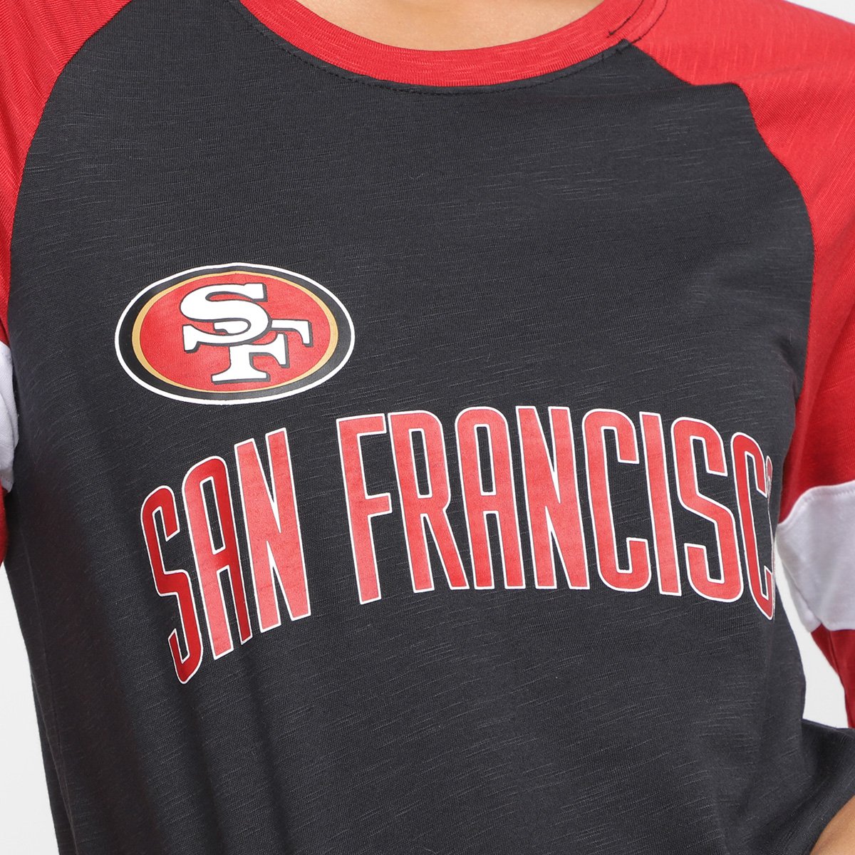 Camiseta Nike NFL San Francisco 49ers Slub 3Q Raglan Feminina - Tam: EP - 2