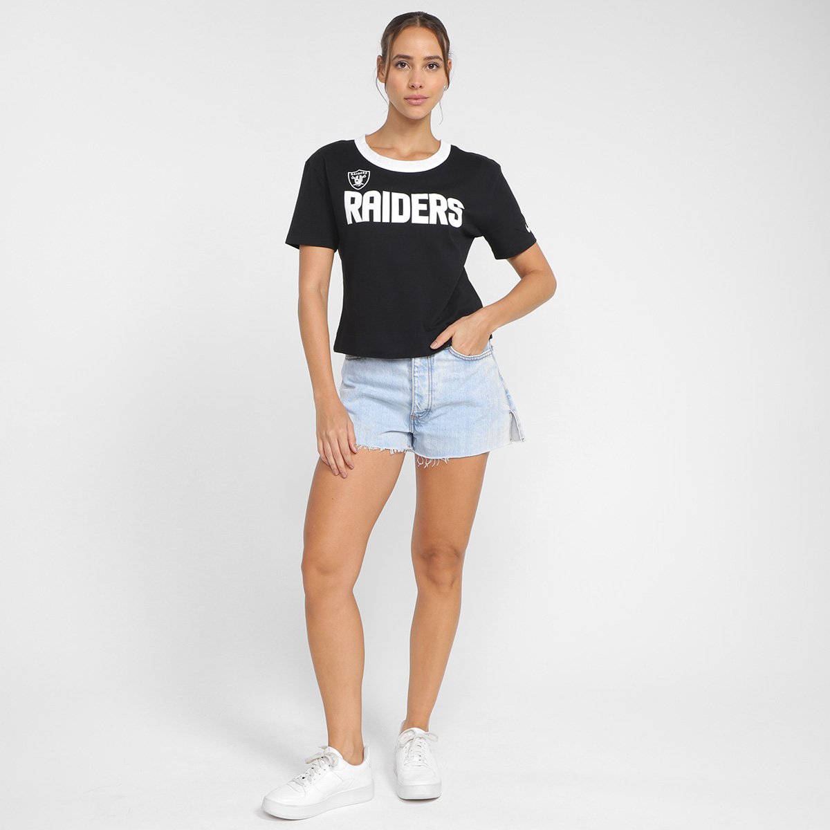 Camiseta Nike NFL Las Vegas Raiders High Hip Fashion Feminina - Tam: P - 3