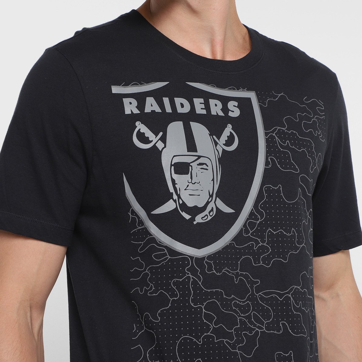 Camiseta Nike NFL Las Vegas Raiders Reflective Essential Masculina - Tam: P - 2