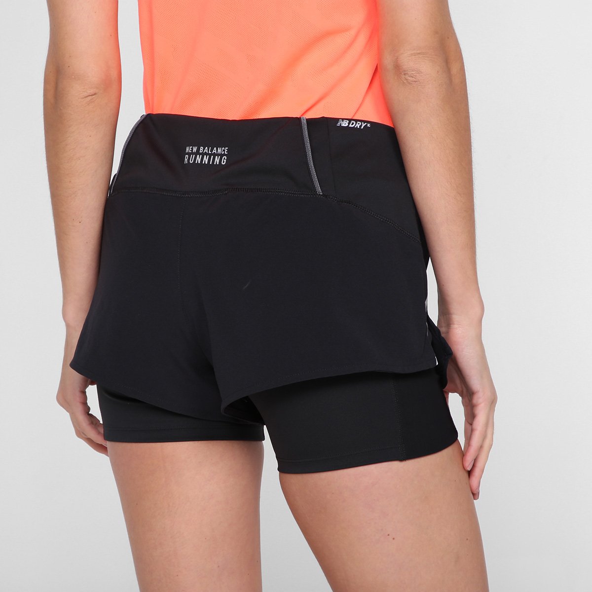 Short New Balance Impact Run Duplo Feminino - Tam: GG - 1
