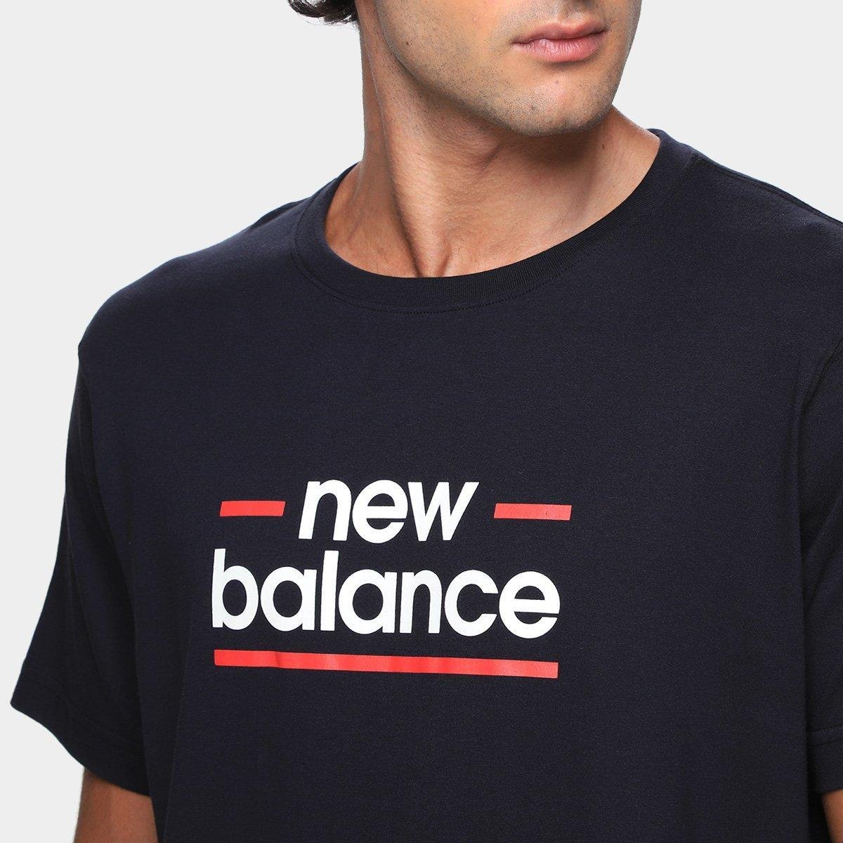 Camiseta New Balance Linear Lines Masculina - Tam: P - 2