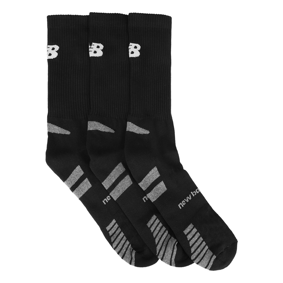 Kit Meia New Balance c/ 3 Pares Masculina - Tam: 39/43 - 2