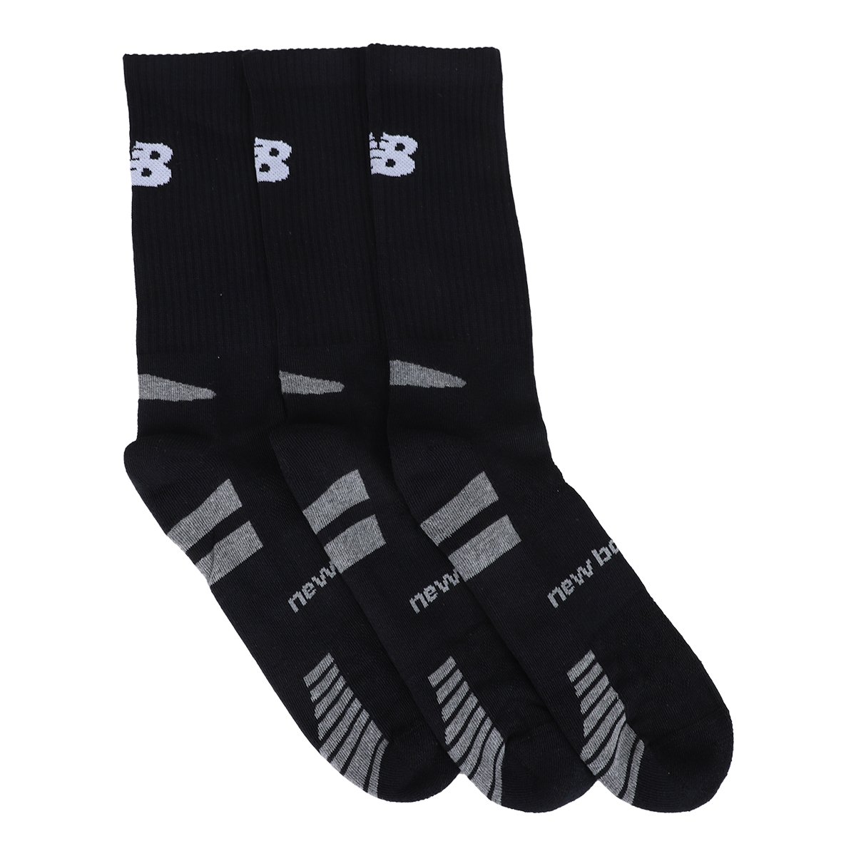 Kit Meia New Balance Cano Alto Com 3 Pares Feminina - Tam: 34/38 - 1