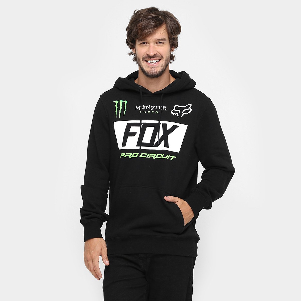fox monster moletom com capuz