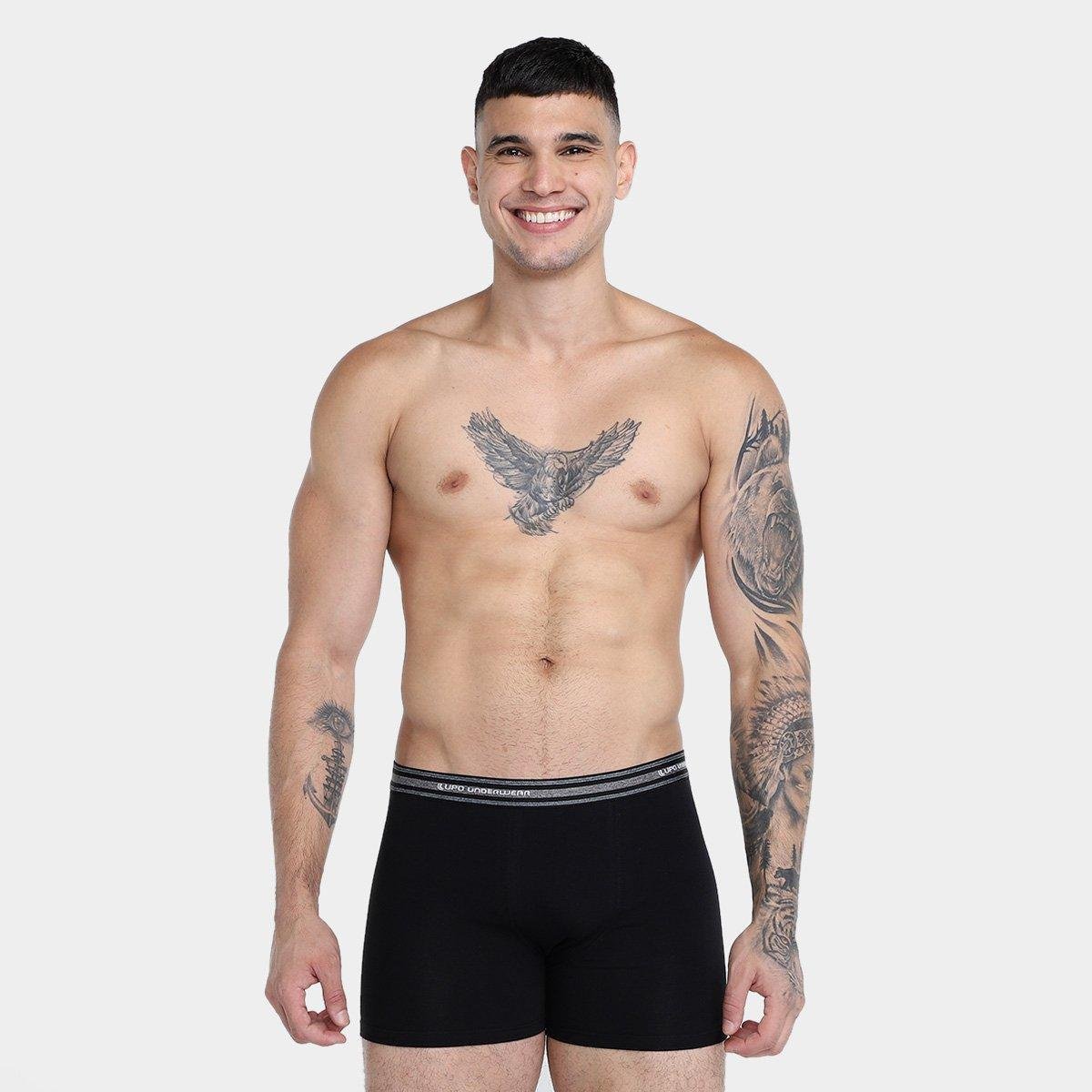 Kit Cueca Boxer Lupo Com Elástano 2 Peças - Tam: P - 2