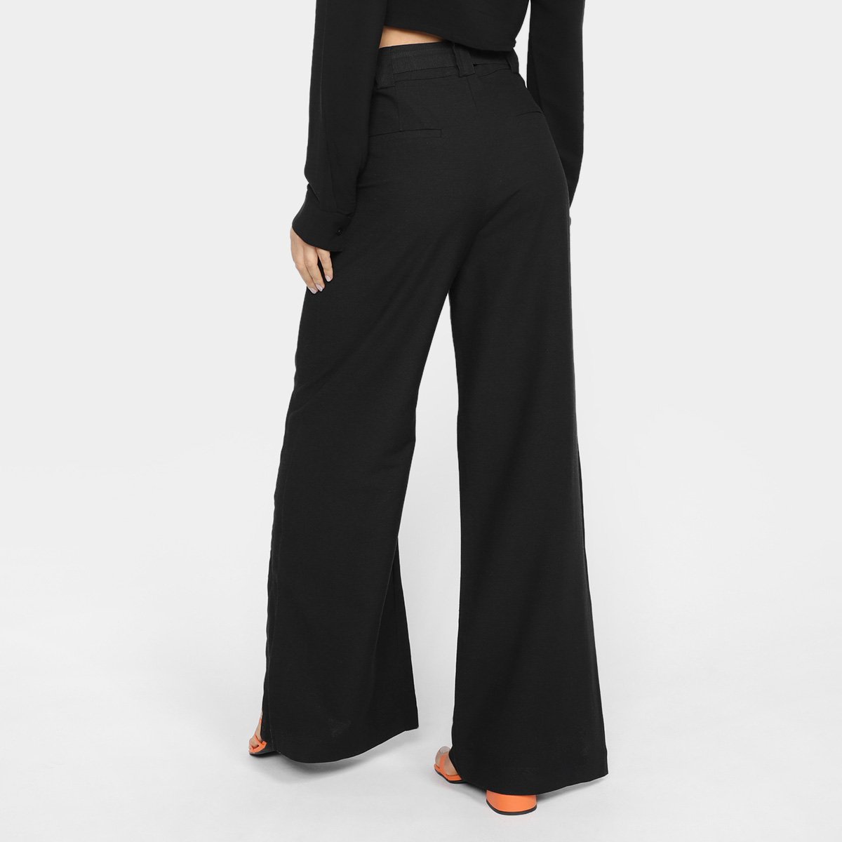 Calça Pantalona All Is Love Com Cinto Cintura Alta Feminina - Tam: M - 2