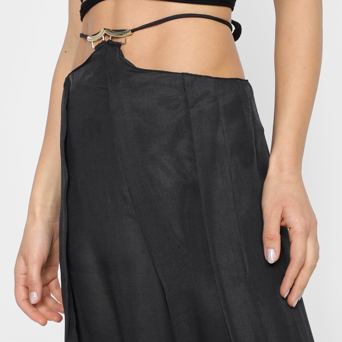 Calça All Is Love Wide Leg Amarração Feminina - Tam: M - 3