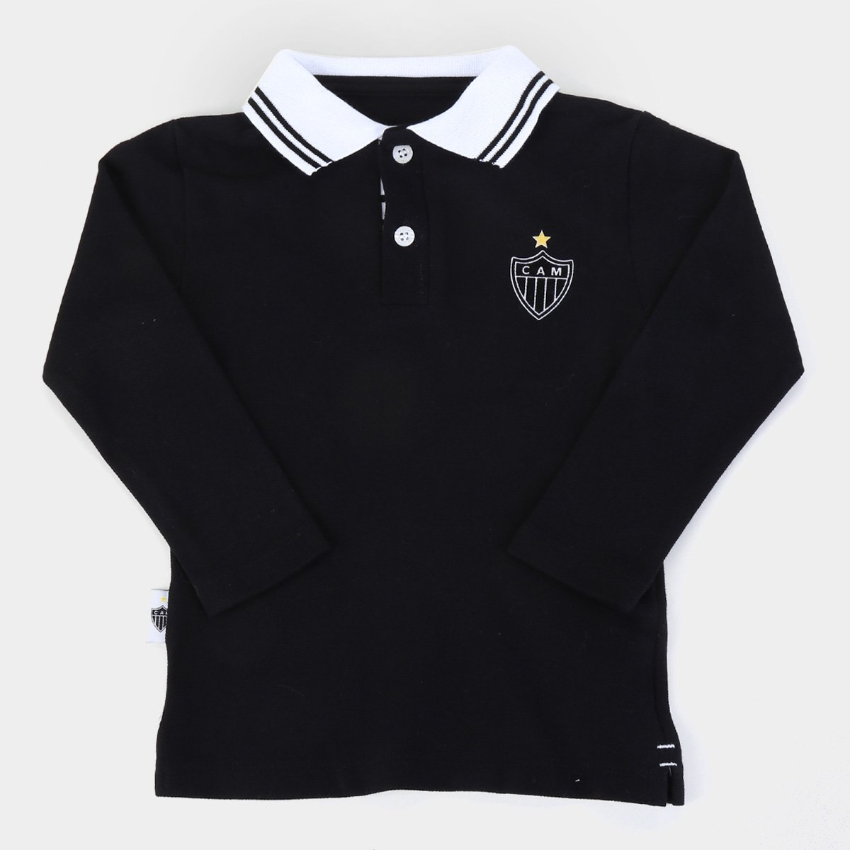 Camisa Polo Manga Longa Infantil Atlético Mineiro Piquet