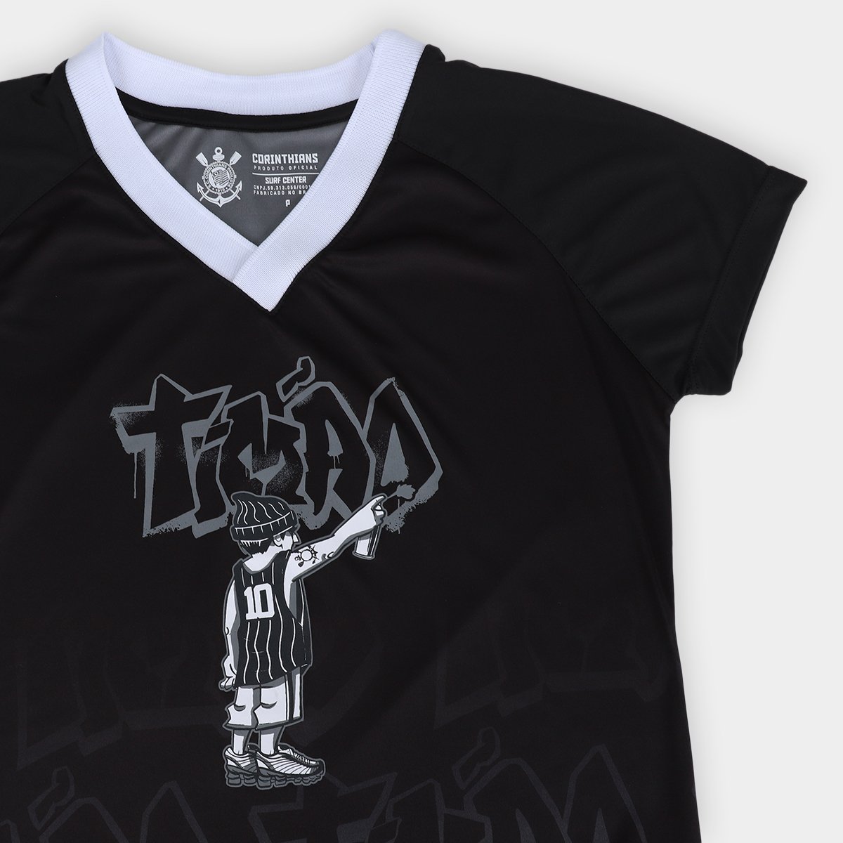 Camiseta Corinthians Feminina - Tam: P - 4