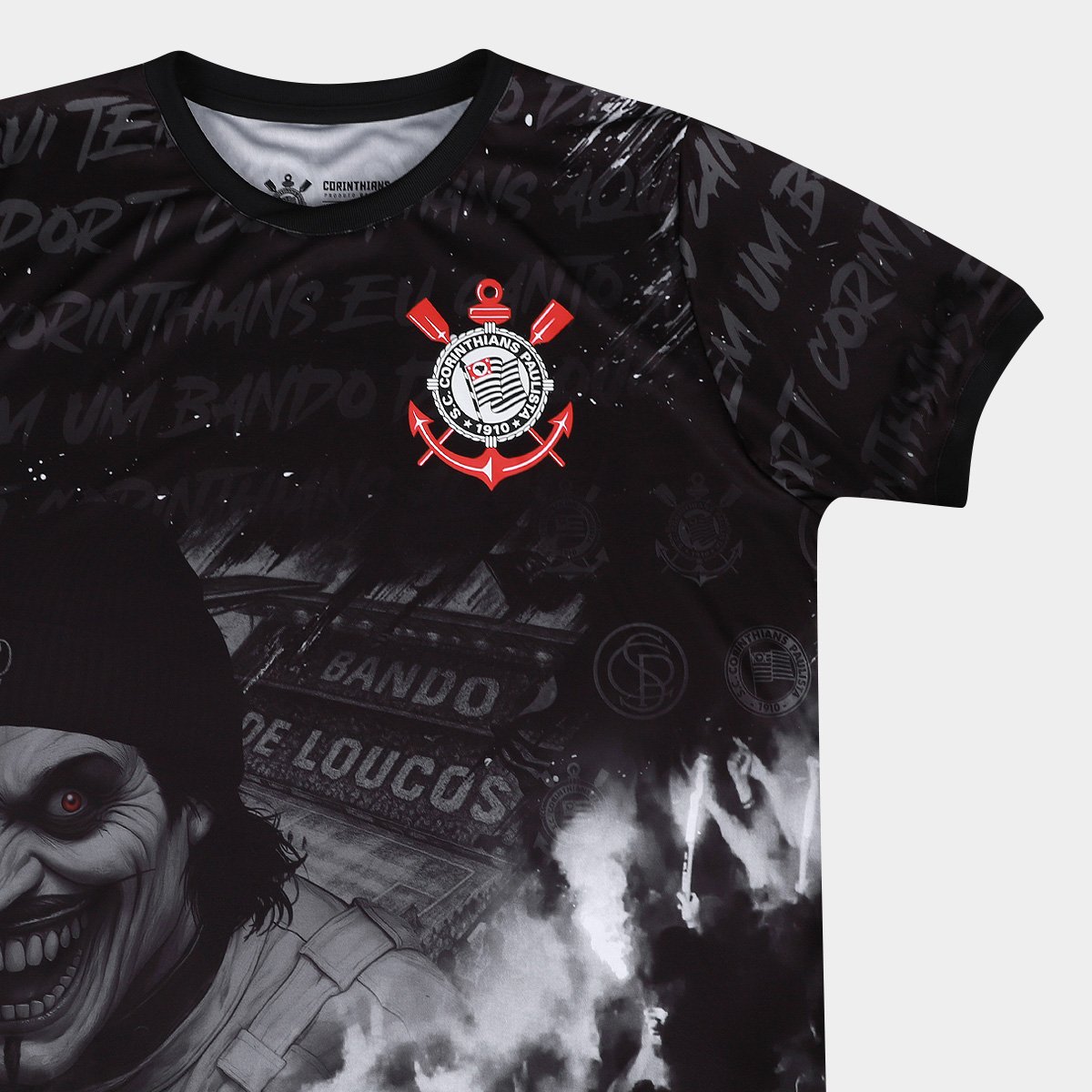 Camiseta Corinthians Esportiva Quebrada Masculina - Tam: P - 4