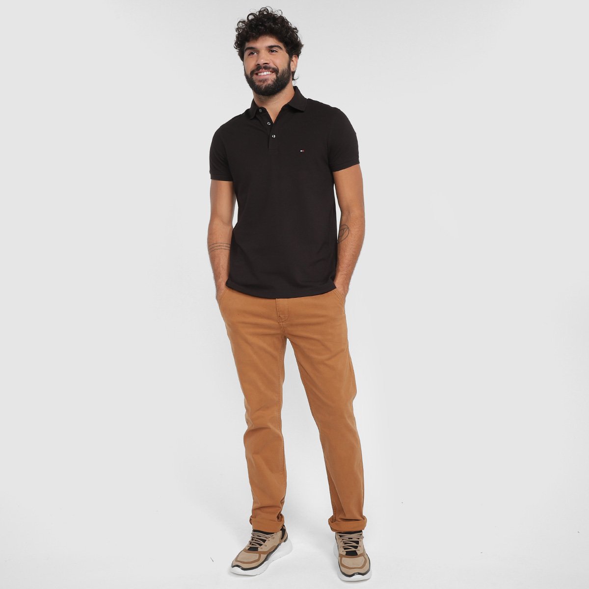 Camisa Polo Tommy Hilfiger Básica Masculina - Tam: P - 3